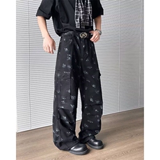 工装休闲裤男韩版潮流高街帅气大口袋2026夏季ins长裤K6299-P49，男装工装外套，星座412-2