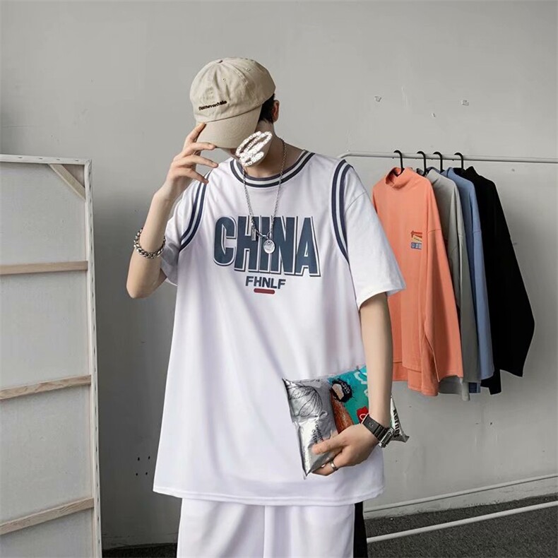 运动休闲套装男夏季宽松假两件短袖短裤两件套潮流篮球服TZ03-P40，男装休闲套装，星座1008