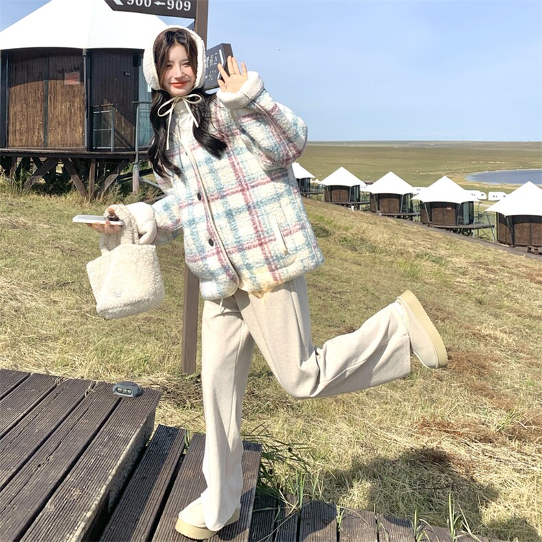 两面穿羊糕毛外套8880P205K308,女装棉衣/棉服,2C201