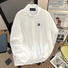 夏薄款立领防晒衣夹克男日系复古宽松休闲百搭情侣外套FS112P45，男装夹克，星座1013-5