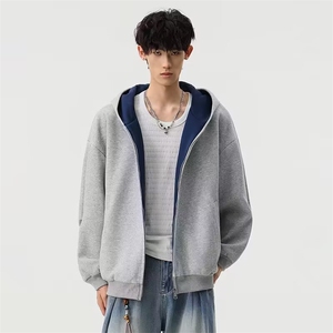 1506-1/WW151/P47 连帽开衫卫衣夹克男春秋季美式复古图片