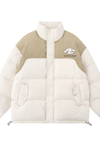 白底 23冬季宽松字母印花立领棉服外套TPMY64302特批P85控138图片
