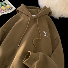 2026秋季新款卫衣男中性风港风连帽钢印外套416B-1-WY672-P50限68，女装短外套，星座416B-1