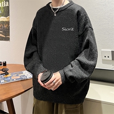 加厚加绒毛衣男大码毛线衣男针织衫男线衫M19098-P45加绒款-P65，男装针织衫/毛衣，电商A040