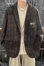 小香风港风西服男休闲大码M-5XL情侣西装男外套XF8746P95控128，男装西服套装，星座227-7