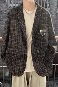 小香风港风西服男休闲大码M-5XL情侣西装男外套XF8746P95控128图片