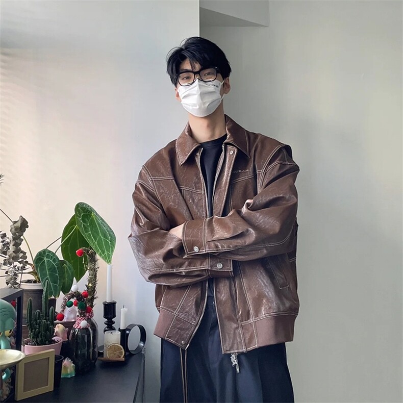 现货不缺货假两件复古扎染夹克外套1209-1-JK17-P108（网图）,男装夹克,星座1209-1