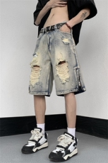 美式高街休闲牛仔裤个性小众休闲裤A061-JM1449-P55-控78，男装牛仔裤，电商A061-1