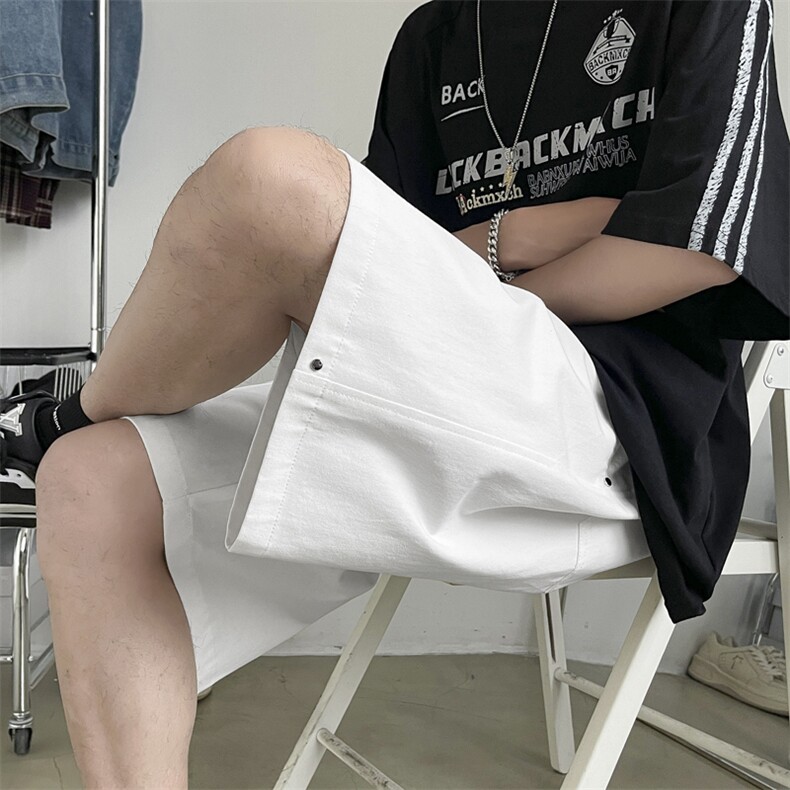时尚百搭运动清爽短裤垂感亲肤柔顺铆钉设计五分裤 DK320-特批35图片