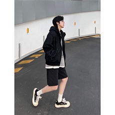 特批P38无差价潮牌ins百搭直筒五分牛仔裤夏季街头男女短裤K006，男装牛仔裤，星座1013-6