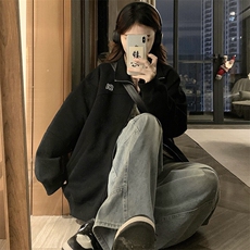 A495-P100春秋季上衣个性胸标外套港风男女同款拉链夹克卫衣情侣，男装夹克，星座911