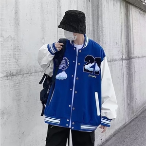 美式棒球服高街学院风痞帅字母情侣款日系夹克J666-P70图片