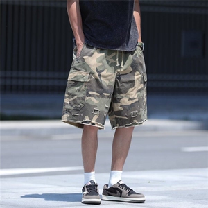 迷彩工装短裤男女韩版潮流高街帅宽松2025夏季ins五分裤K6382-P51图片