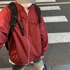 夜景时尚V领蜘蛛印花冲锋衣加绒夹克A247-TPMF8368特批85，男装夹克，电商A247