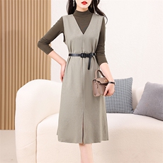 2023年春季时尚潮流舒适修身简约针织上衣套装/套裙个性休闲优雅，女装套装/套裙，艾贝斯