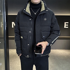 2025青年立领工装多袋夹克男冬季羽绒棉服潮牌新款袄子Y9810P160，男装夹克，星座914