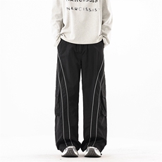 工装裤男款春季宽松直筒冲锋伞兵青少年运动休闲裤K101*P55控88，男装工装外套，星座227-1