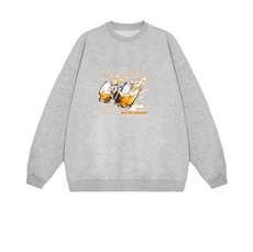 2025年秋季套头套头长袖啤酒，女装卫衣/绒衫，花可