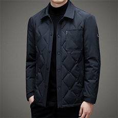 BAMJ-8961钱塘2020-2中年男士商务休闲翻领冬季厚款羽绒服P260，男装羽绒服，钱塘207-2