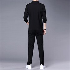 卫衣套装男2023秋季新款长袖翻领套头两件套中年男士商务休闲上衣，男装休闲套装，电商B212（原钱塘6029）