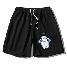 MK37167-P15冰丝短裤男士大码宽松休闲五分裤男运动中裤港风，男装休闲裤，电商A040