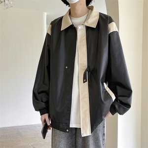软皮衣服男士机车夹克翻领工装PU皮2025帅气短款JK2136-P80,男装夹克,星座210-1