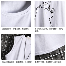 BX25166-P20港风运动汗背心男大码汗衫男无袖T恤男网格挂拍，男装T恤，电商A040A