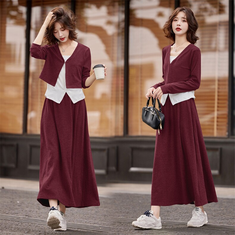 慵懒风休闲套装女春秋洋气时尚减龄2025新款今年流行爆款套装裙，女装套装/套裙，意芙