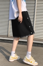 2023夏季新款港风五分裤潮印花直筒休闲裤纯色短裤男士K152-P35，男装休闲裤，电商A441-1