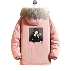 MM48122-P130冬季大毛领衣男士大码加厚袄男服砖墙挂拍，男装棉衣，电商A040A