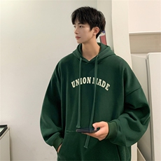 抖音品质23/秋季320G华棉男士连帽大码印花卫衣WYH3254-P45控68，男装卫衣，电商B370