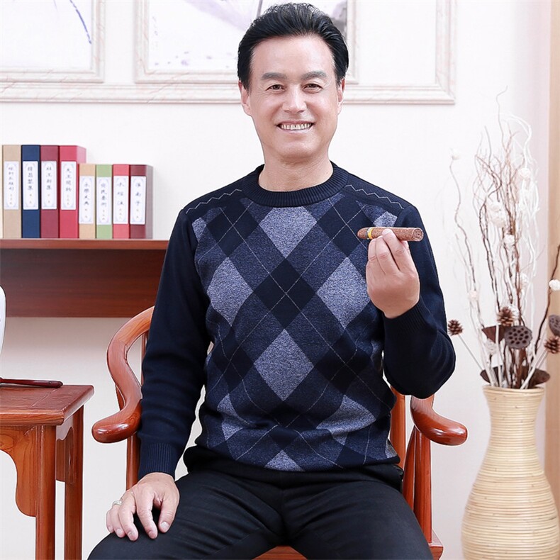 A13P35爸爸打底衫中年男装毛线衫爸爸中老年打底衫男装,男装针织衫/毛衣,星座1216（原钱塘722）