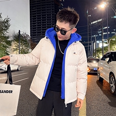 精神小伙男士连帽皮棉衣加厚冬季棉服潮流棉袄男A266-P02-P100，男装棉衣，电商A266