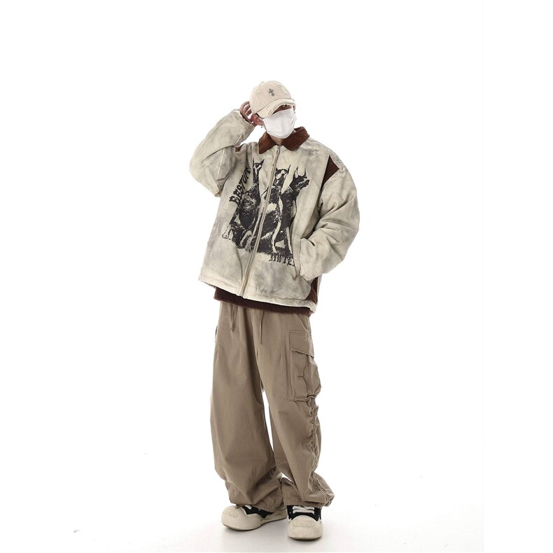 美式派克服男冬季宽松保暖棉衣加厚休闲棉服外套,男装棉衣,星座716-4