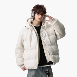 新款冬季羽绒棉服棉袄连帽假两件韩版宽松外套A436-2511-P85图片