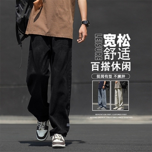 牛仔裤男士春秋潮牌宽松直筒九分休闲男装夏季K826-特批3768图片