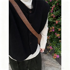 2025年秋季时尚百搭通勤简约休闲系扣马甲，女装马甲，琳尚羊绒