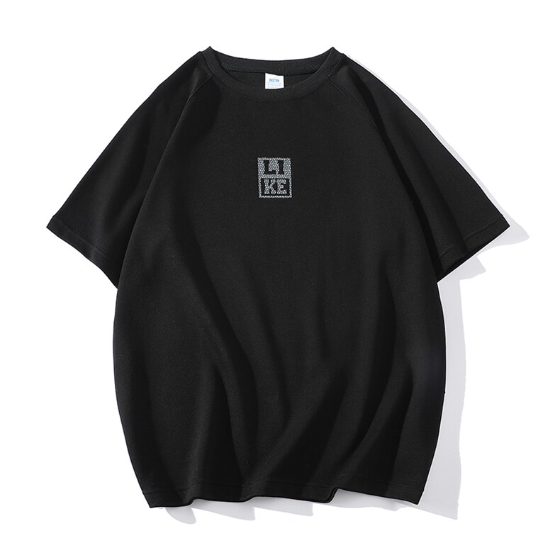 新款夏季短袖珠地面料宽松简约落肩男士T恤ZDY3409-P46图片