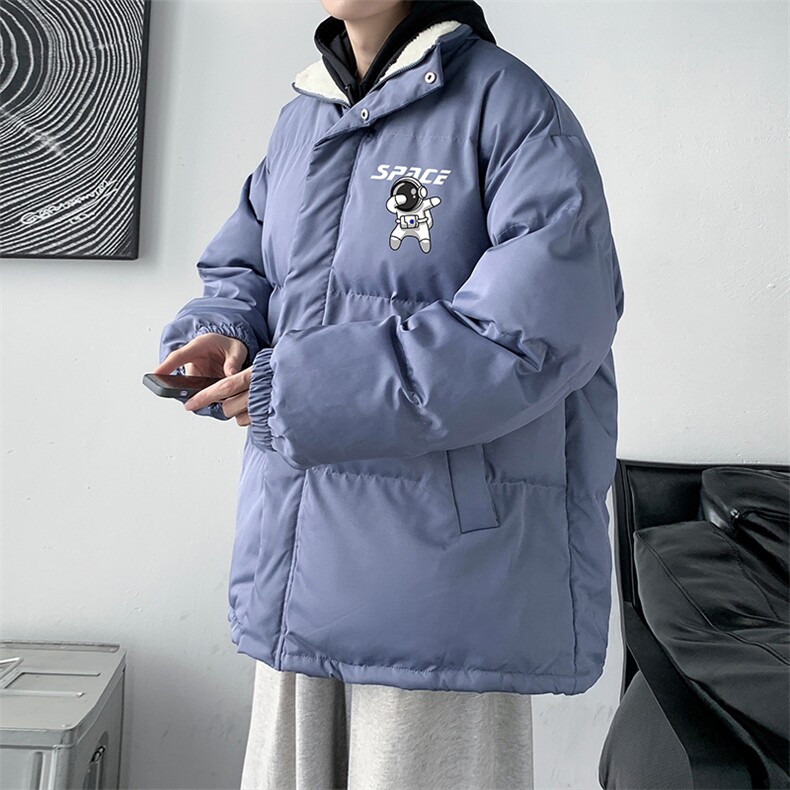 冬新款情侣宽松加绒加厚棉服简约百搭棉衣潮XZ102A-4-MY1039-P75,男装棉衣,星座211-2