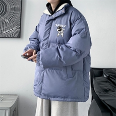 冬新款情侣宽松加绒加厚棉服简约百搭棉衣潮XZ102A-4-MY1039-P75，男装棉衣，星座211-2