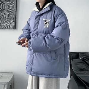 冬新款情侣宽松加绒加厚棉服简约百搭棉衣潮XZ102A-4-MY1039-P75图片