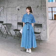 已出货夏季新浅色牛仔（原8605）225-1928（），女装连衣裙，浙宝225
