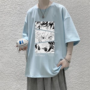 HT73176-P22 华夫格t恤男短袖男大码五分袖 大皂风图片