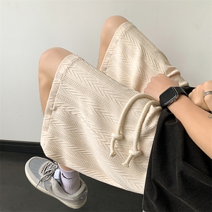 夏篮球冰丝短裤男设计感美式宽松抽绳休闲五分裤XZ514-2-1530-P38图片