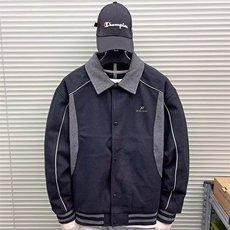 W9558-P65网图现货美式高街撞色拼接毛呢棒球服夹克外套，男装夹克，星座1608-2