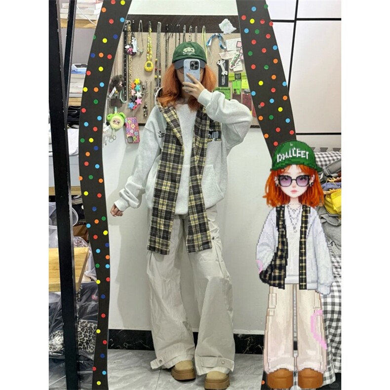 春秋冬小狗刺绣披肩绑带连帽卫衣加绒男女外套上衣601-1-Y704,女装短外套,星座601-1