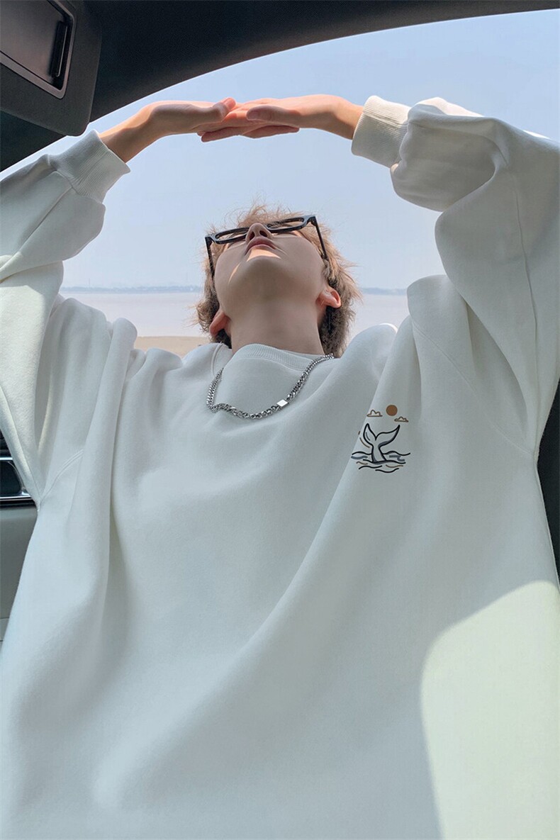 秋冬圆领卫衣男潮创意印花宽松WY9273,男装卫衣,电商B316