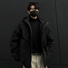 MF07-特P98保暖棉衣男冬季新款港风宽松连帽加厚棉服，男装棉衣，电商B327