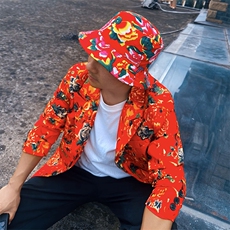 RS1高质量东北大花休闲喜庆伴郎结婚团队表演出服大码风潮男，男装西服，星座115A-2