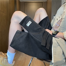 抖音品质潮流设计感宽松休闲麂皮绒五分裤B315-K24168-特p30控58，男装休闲裤，电商B315